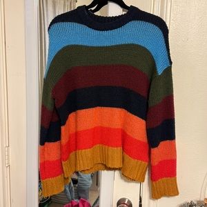 rainbow striped urban outfitters sweater